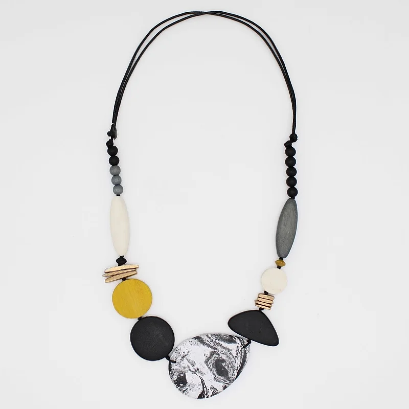 Affordable necklaces for women -Dusk and Dawn Marble Necklace