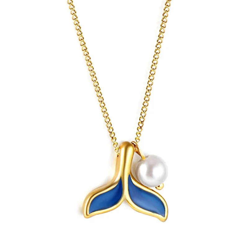 women heart-shaped necklaces -Ocean Elegance Pearl Necklace