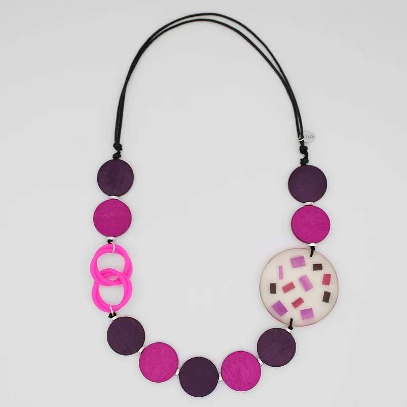 women birthstone necklaces -Shades of Purple Junia Necklace