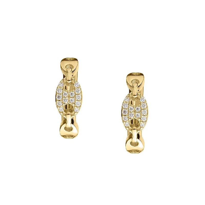 women bridal earrings -DIAMOND HUGGIE EARRINGS