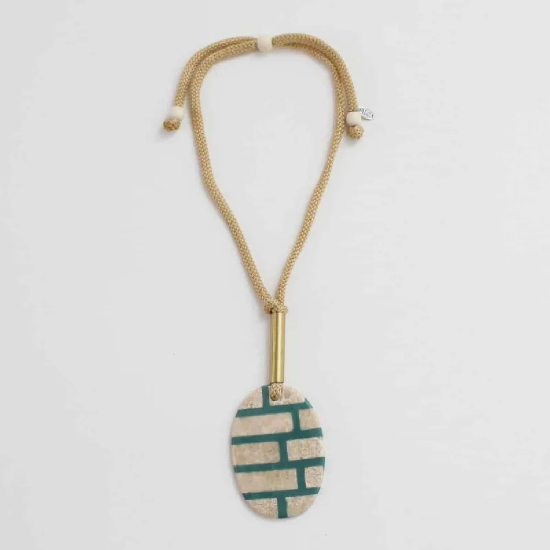 women infinity heart necklaces -Teal Brick Lucia Necklace