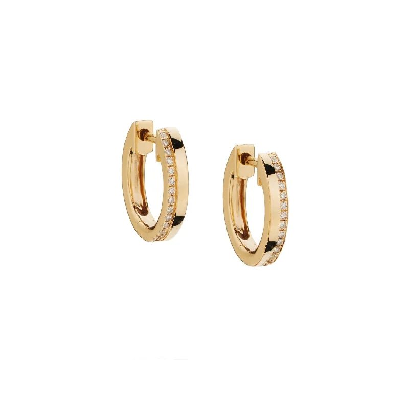 women artistic earrings -DIAMOND HUGGIE EARRINGS