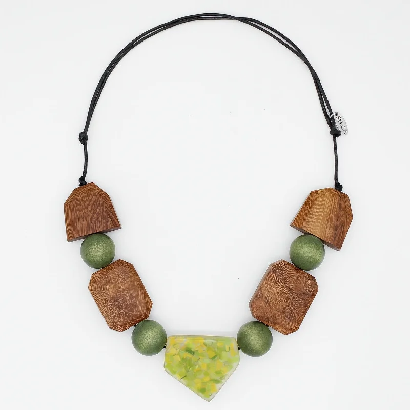 women choker necklaces -Verdant Roots Geometric Necklace