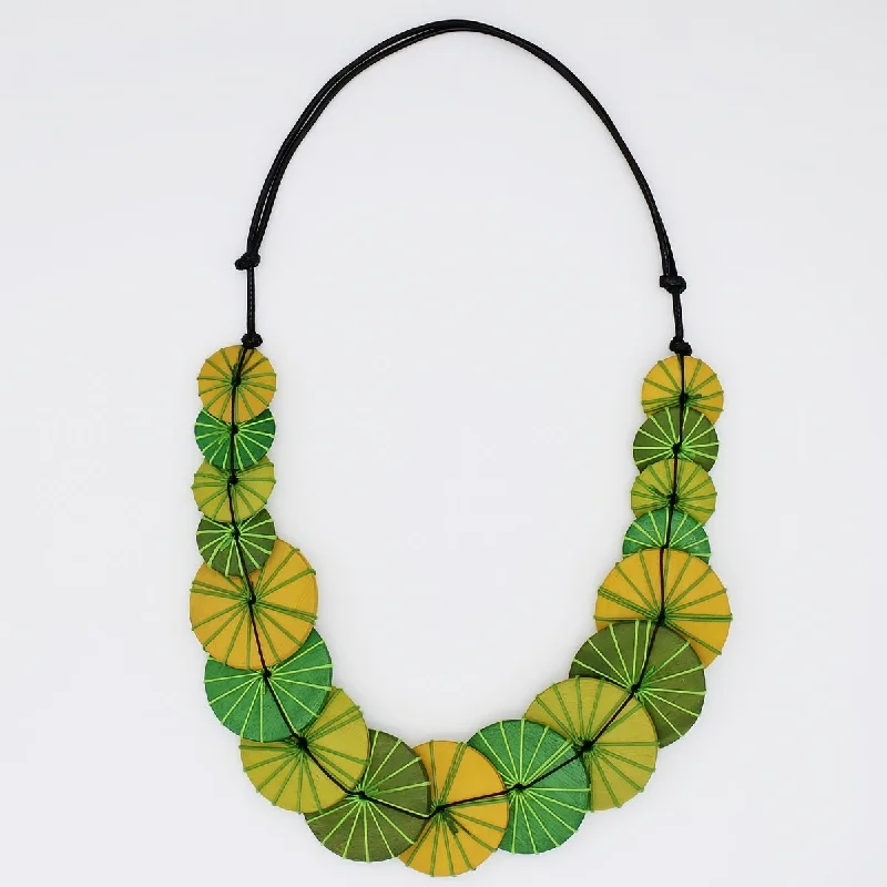 women double-layer necklaces -Green Azalea Necklace