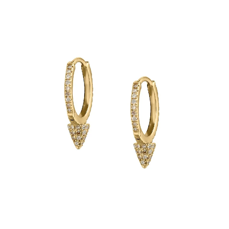 women butterfly earrings -DIAMOND SPIKE HUGGIES