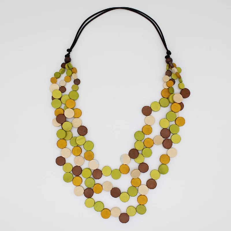 women minimalistic necklaces -Alora Green Bubble Bead Necklace