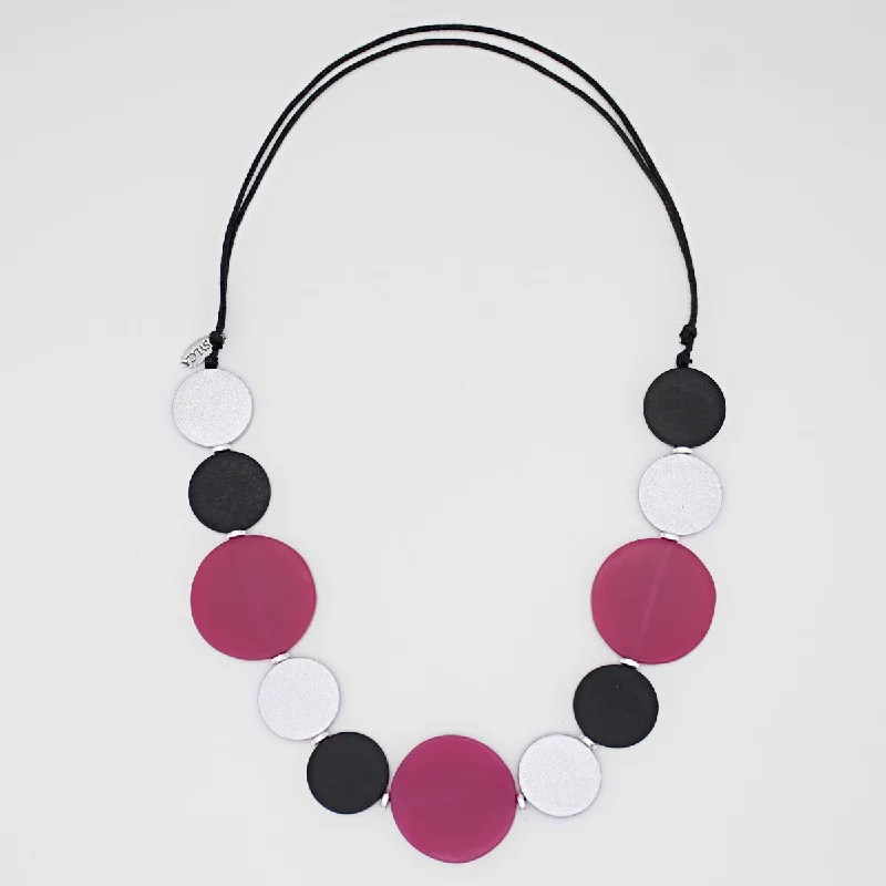 women cross necklaces -Fuchsia Jade Necklace