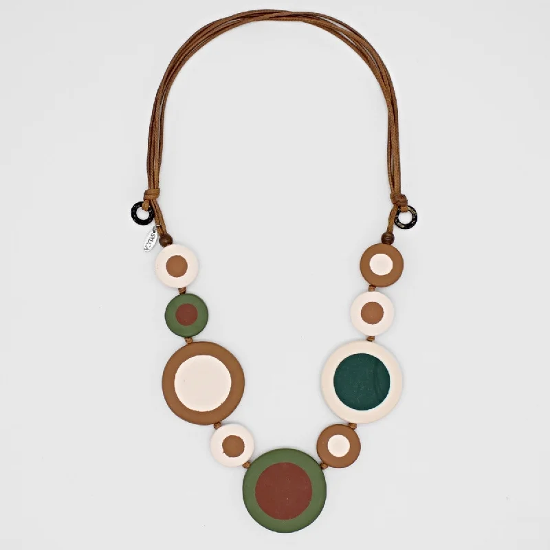 women large statement necklaces -Earth Tone Cheryl Necklace