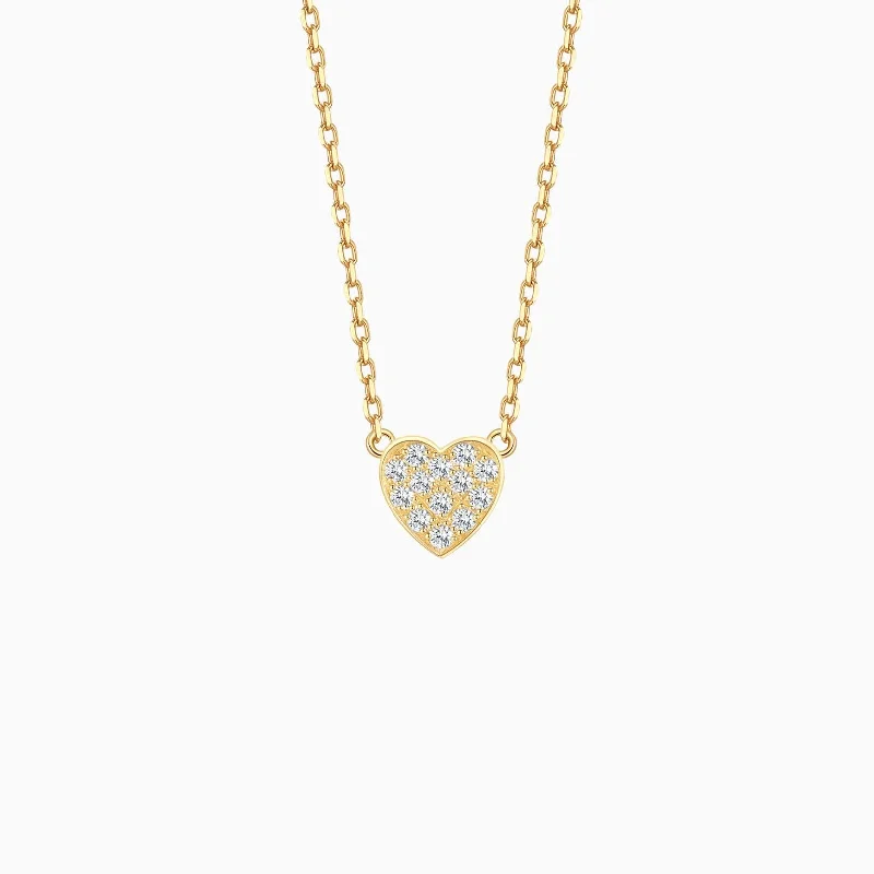 women diamond pendant necklaces -Elodie Necklace - Solid Gold