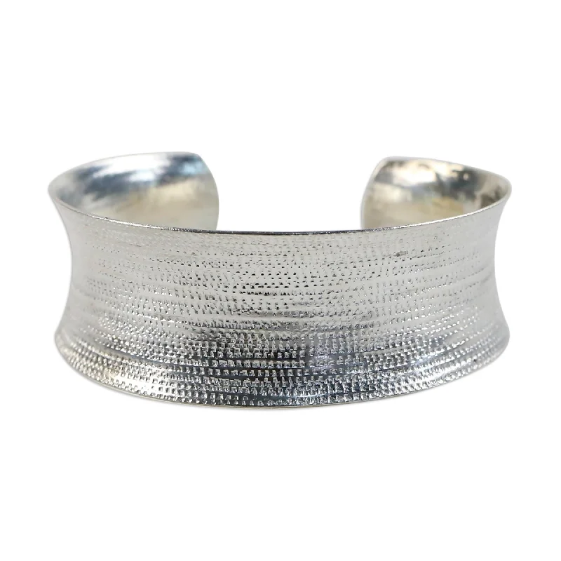 women modern bangles and bracelets -Novica Handmade Hypnotic Thai Sterling Silver Cuff Bracelet