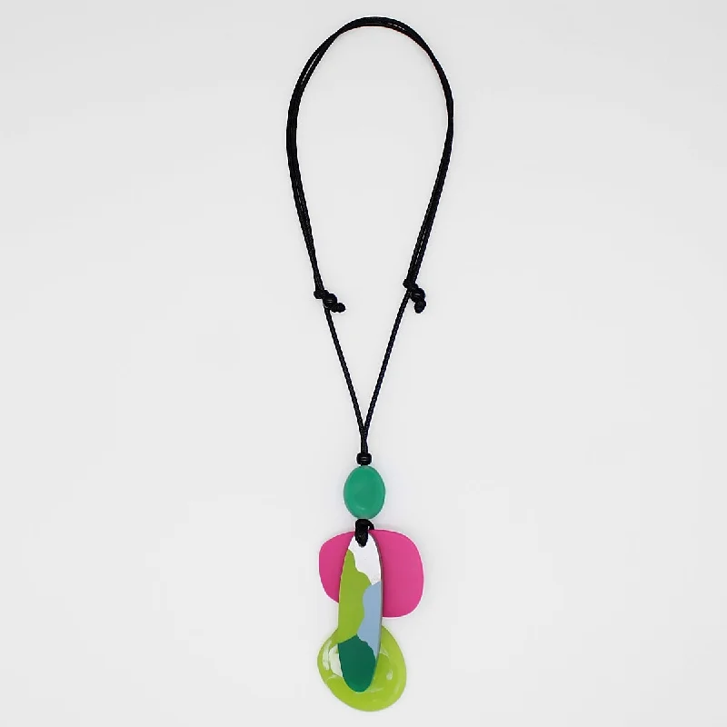 women minimalistic necklaces -Geometric Kaleidoscope Pendant Necklace