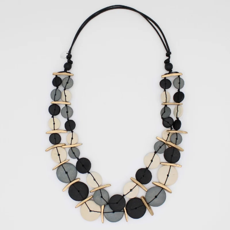 women diamond necklaces with gold chain -Monochrome Cascade Necklace