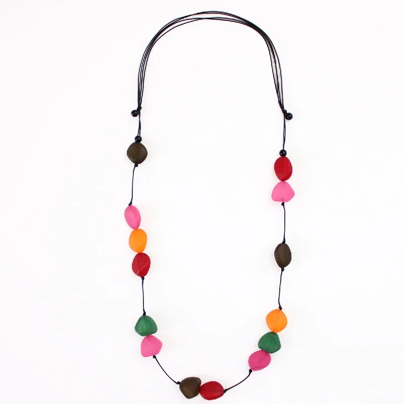 women crescent moon necklaces -Multi Color Kinsley Necklace