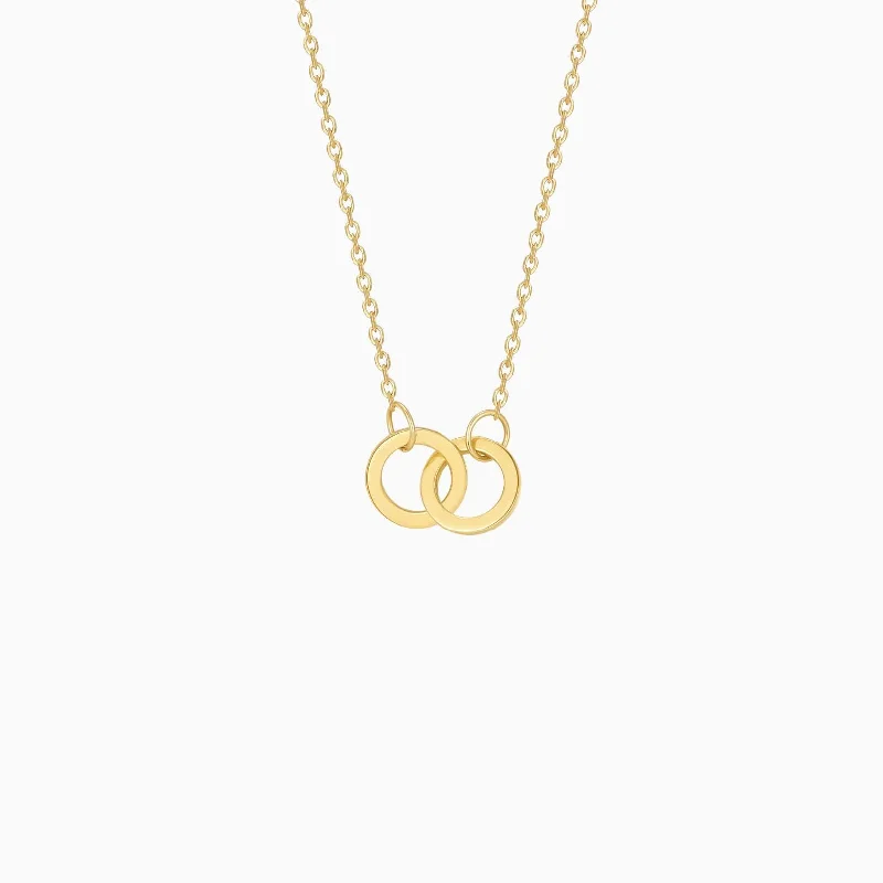 women necklace with initials -Louise Necklace - Solid Gold