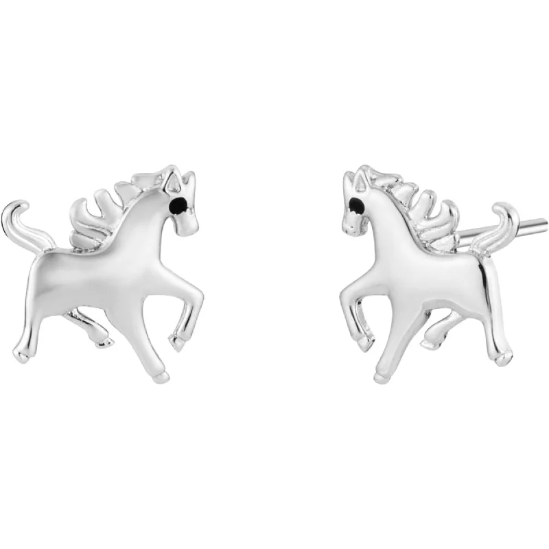 women luxury pearl earrings -Mustang Horse Stud Earrings