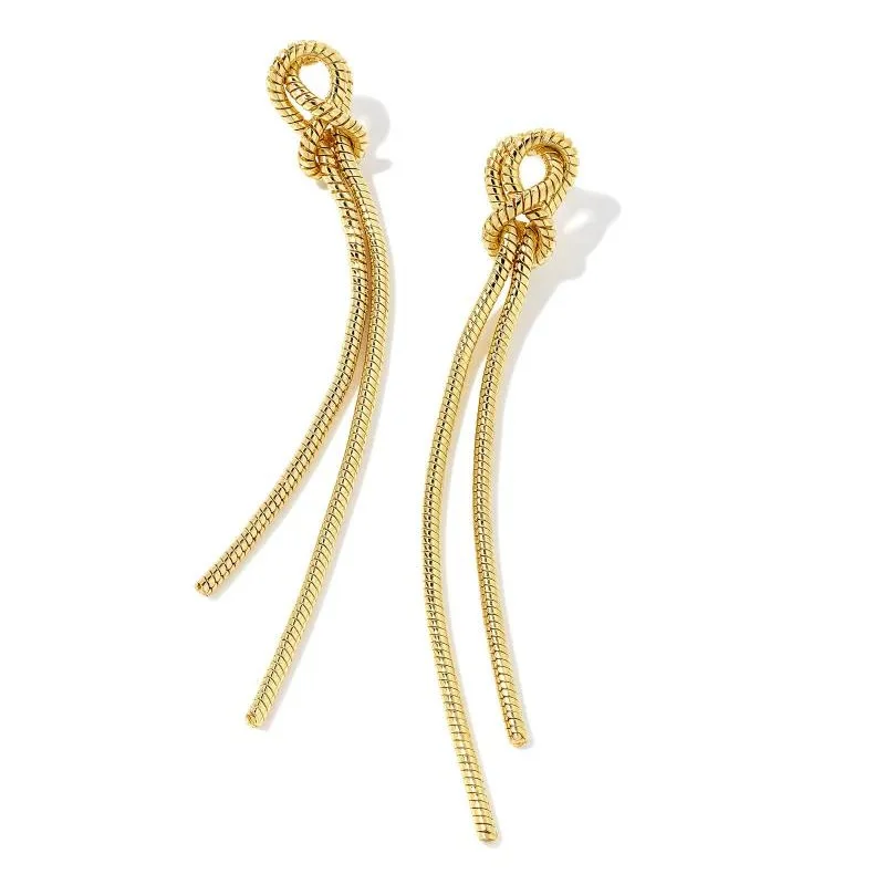 women vintage-style earrings -Kendra Scott | Annie Linear Earrings in Gold