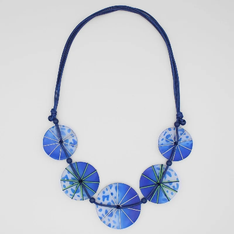 women modern necklaces -Blue Star Avah Necklace