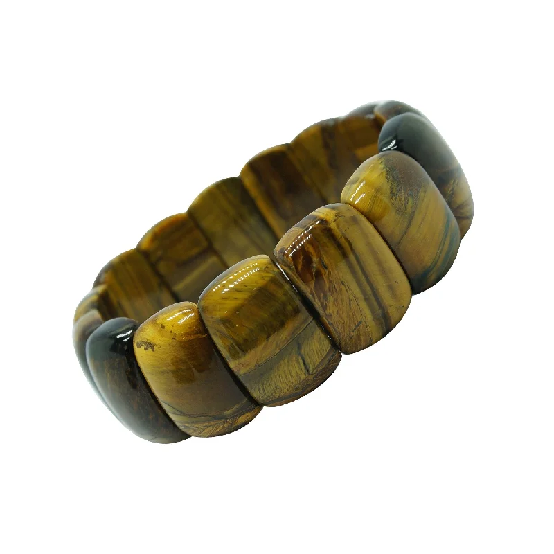 women handmade bangles and bracelets -Natural Tiger Eye Stretch Bracelet