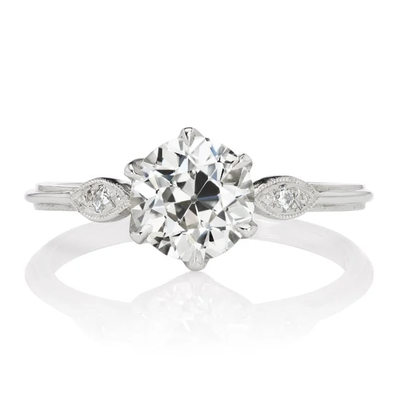 women cushion-cut engagement rings -Alva 1.30