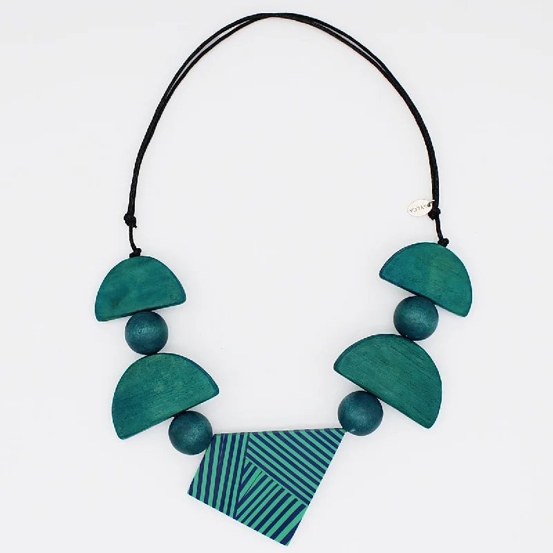 women classic pearl necklaces -Aqua Horizon Necklace