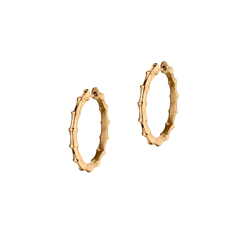 Hoop earrings for women -BAMBOO STYLE HOOP EARRINGS