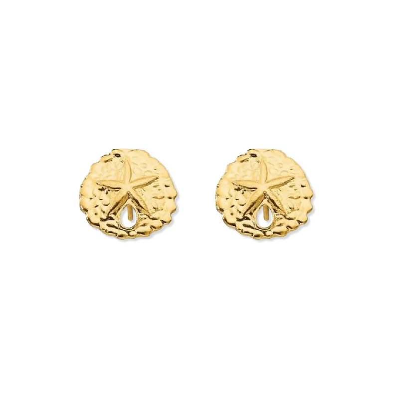 women luxury pearl earrings -Sand Dollar Stud Earrings