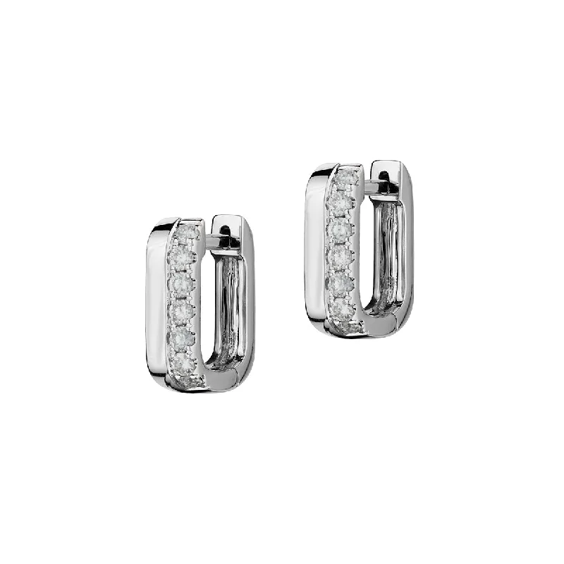 Diamond earrings for women -DIAMOND HUGGIE STYLE EARRINGS