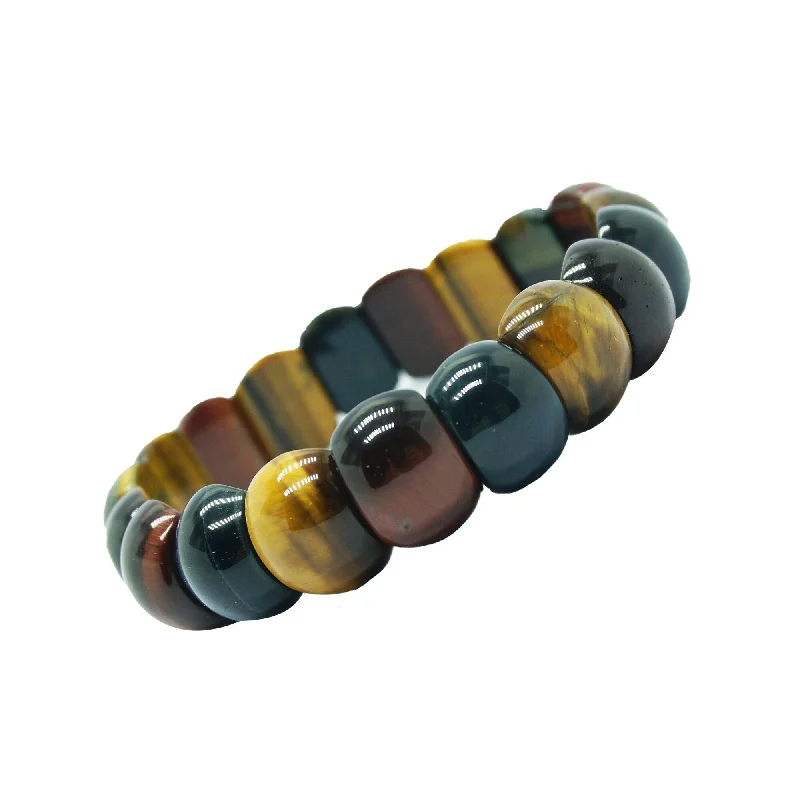 women leather bangles and bracelets -Natural Red Tiger Eye Stretch Bracelet