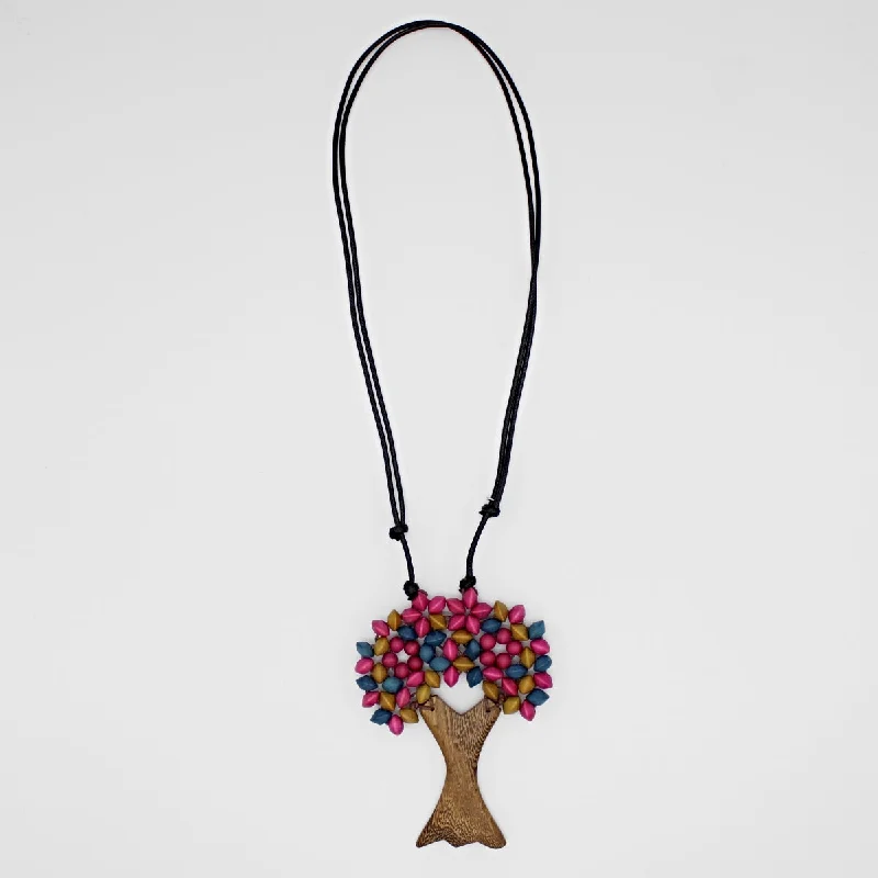 women gemstone chain necklaces -Contemporary Tree Necklace