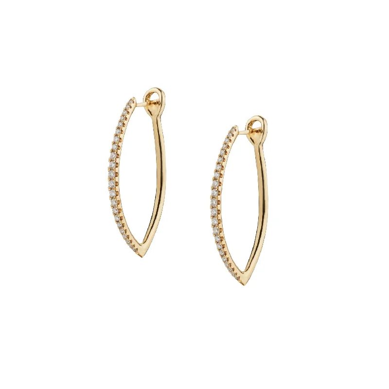 women hoop earrings with diamonds -DIAMOND HARLEQUIN HOOPS