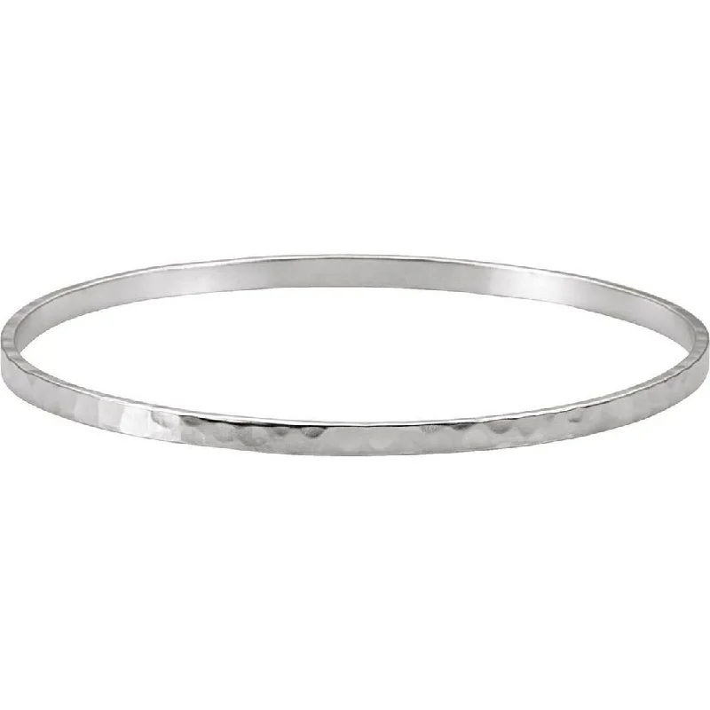 women twisted bangles and bracelets -Curata 925 Sterling Silver 7" 3.25mm Polished Simple Slip On Bangle Bracelet