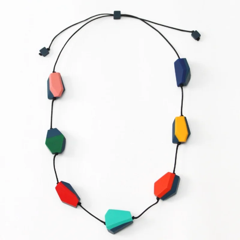 women bar necklaces -Multicolor Floating Helena Necklace