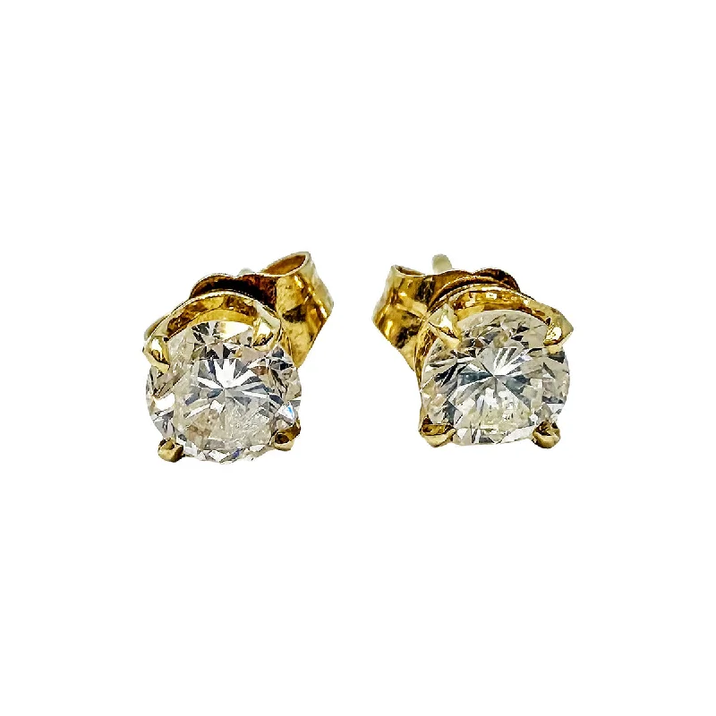 women drop earrings with diamonds -14K Gold Diamond Stud  Earrings