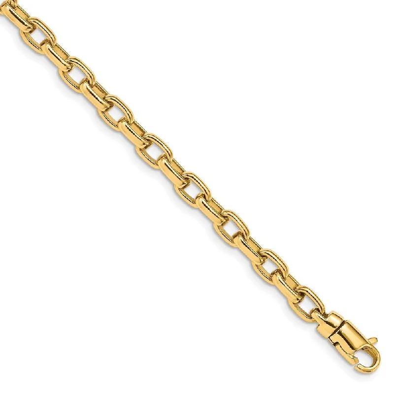 women luxury bangles and bracelets -14k Yellow Gold 5.0mm Fancy Link Bracelet, 7.25"