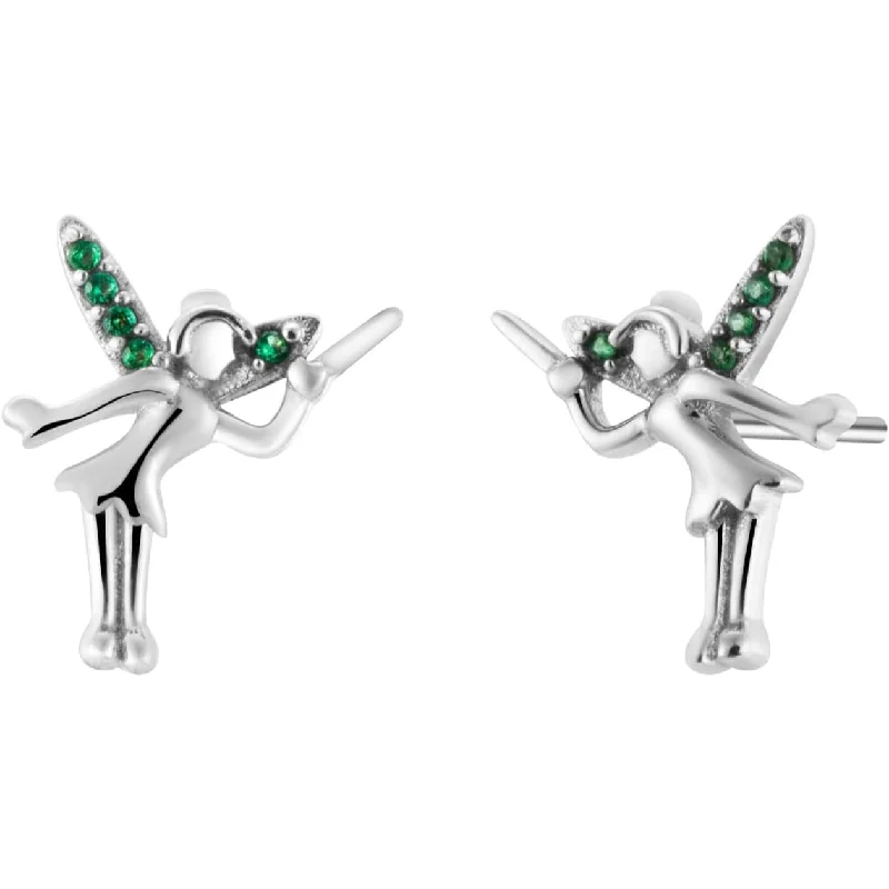 women diamond stud earrings -Tinkerbell Fairy Stud Earrings