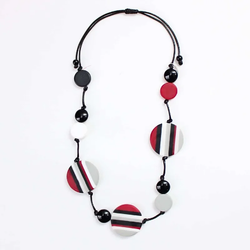 Affordable necklaces for women -Striped Finley Necklace