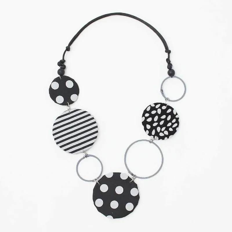 women charm necklaces -Black and White Teigen Statement Necklace