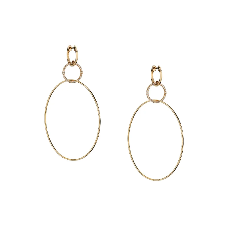 women diamond chandelier earrings -DIAMOND HOOP EARRINGS