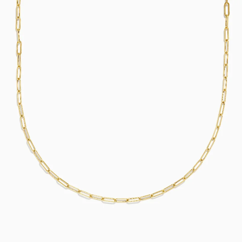 Silver necklaces for women -14K Yellow Gold 18" 2.5mm Paperclip Necklace