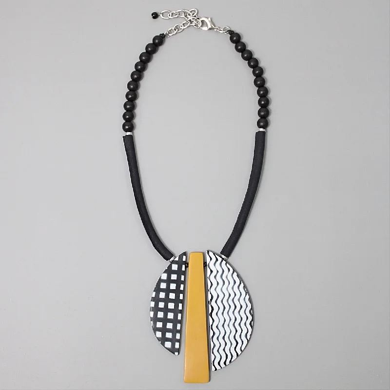 women elegant layered necklaces -Mustard Lunetta Necklace