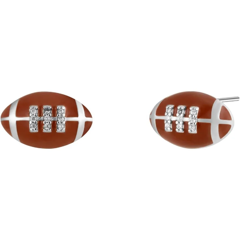 women chandelier earrings -2D Football Stud Earrings Jewelry with Enamel