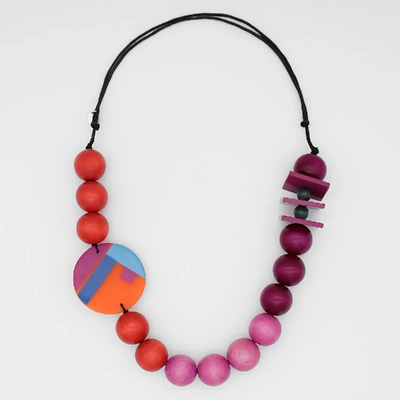 women vintage-inspired necklaces -Fuchsia Ombre Elena Statement Necklace