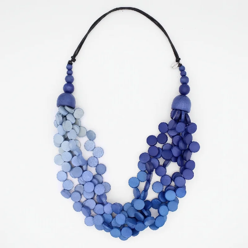 women gemstone necklaces -Ombre Blue Gillian Necklace