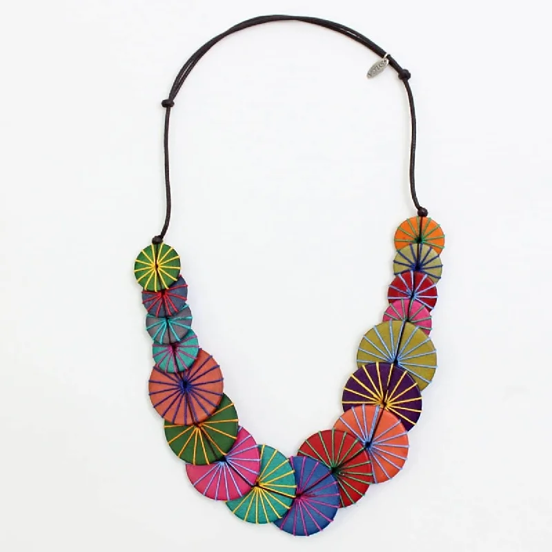 women trendy necklaces -Multicolored Azalea Necklace