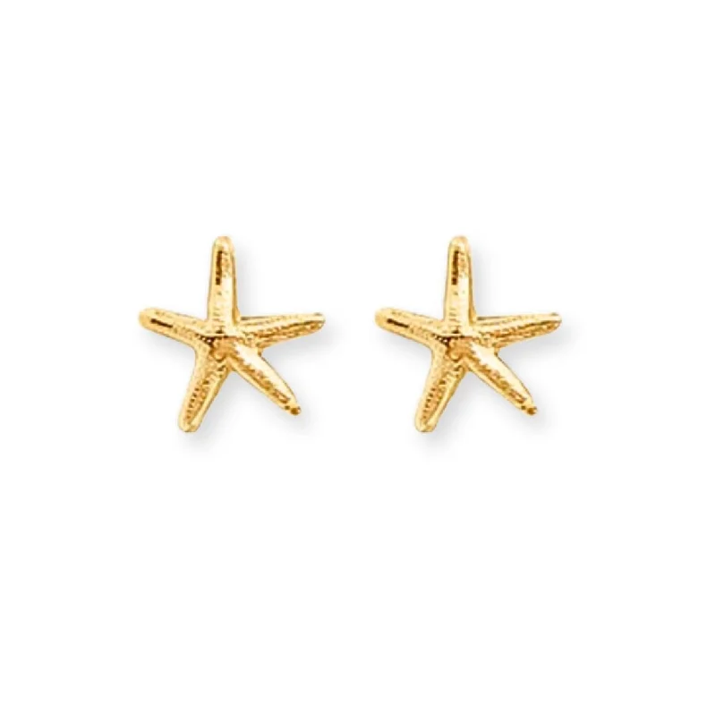 women statement gemstone earrings -Starfish Stud Earrings