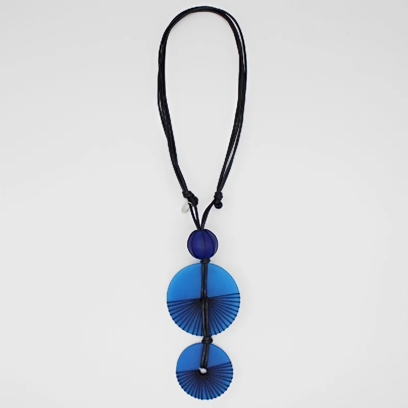 women handcrafted necklaces -Blue Frosted Yanna Necklace