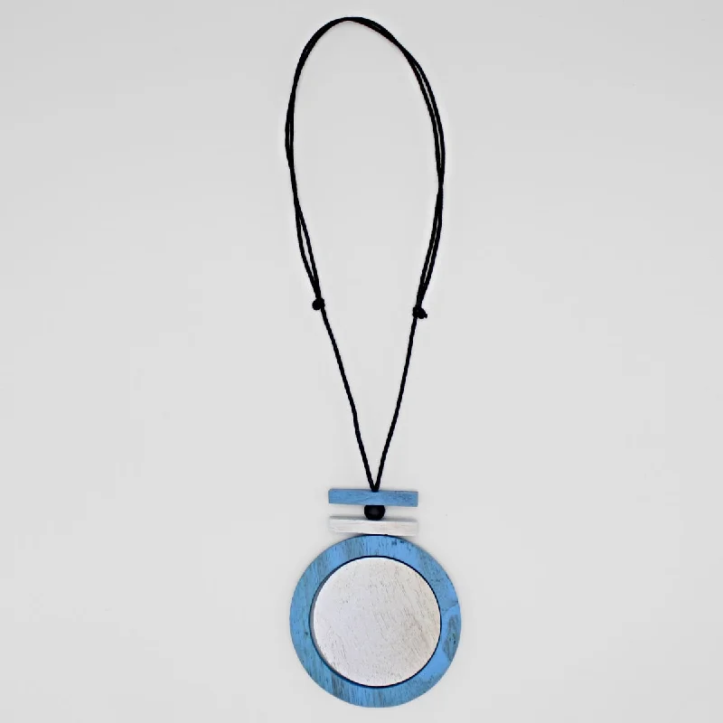 women heart pendant necklaces -Blue Harley Pendant Necklace