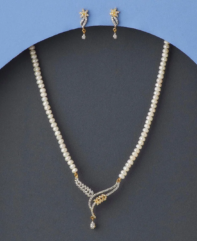 women long necklaces -Beautiful Pearl Necklace Set