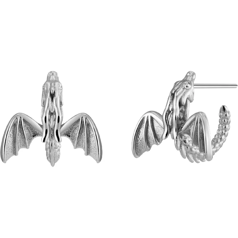 women delicate stud earrings -Dragon Hoop Earrings