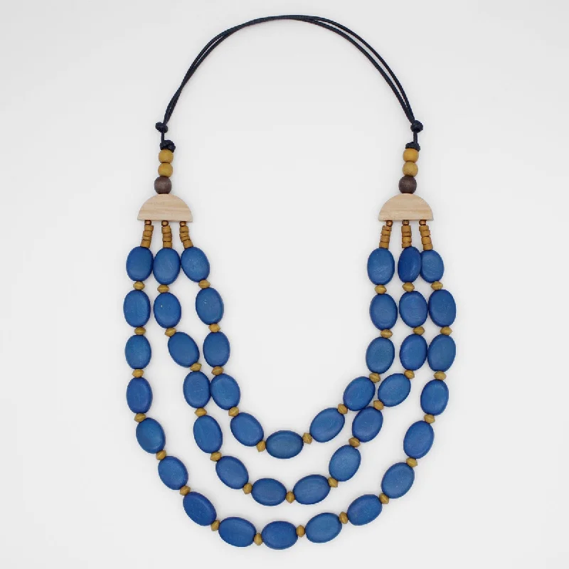 women double-layer necklaces -Royal Blue Nila Necklace